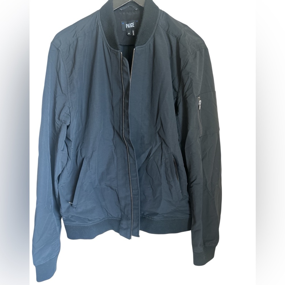PAIGE Men's Charcoal Bomber Jacket